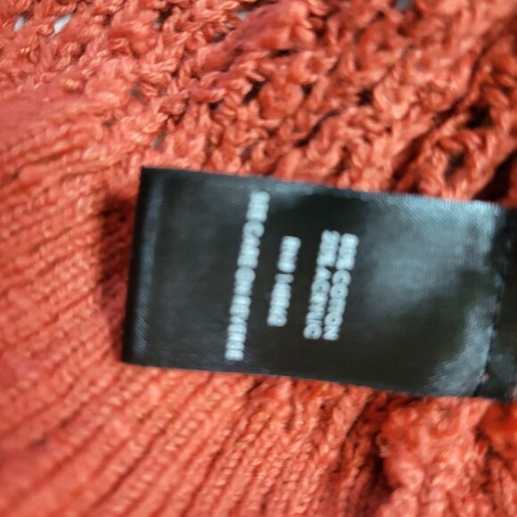 2X TORRID PSL FALL BURNT BRICK ORANGE RED BREATHABLE FALL SWEATER - Picture 7 of 8